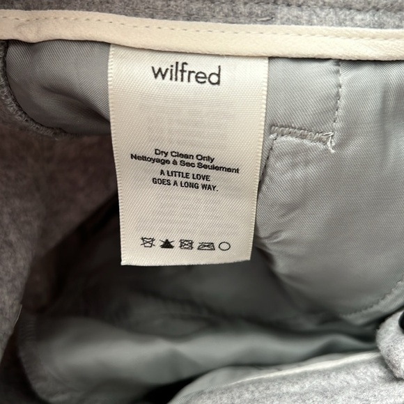 Wilfred Aritzia Grey Wool Blend Zip Pocket Trouser Pants - Picture 6 of 9